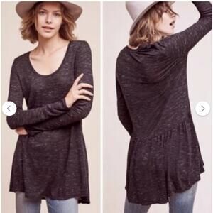 Anthropologie Size M Dolan‎ Tunic Long Sleeve Top Gray